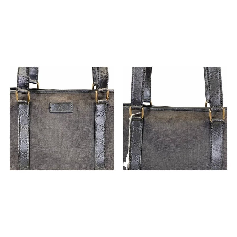 GUCCI TOTE BAG BLACK CANVAS 955108 - Picture 6 of 12